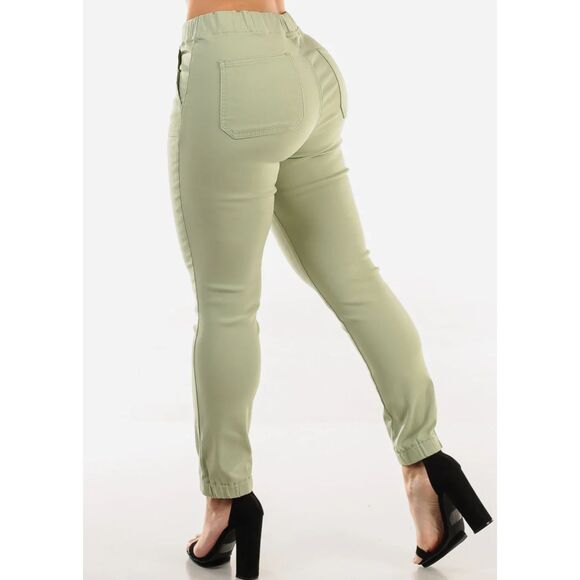 Juicy Couture Green Melon Laguna Skinny Drawstring Pant Size 27" NWT - Picture 2 of 4